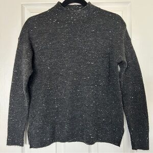 Madewell Gray Donegal Redmond Mockneck Pocket Relaxed Fit Sweater